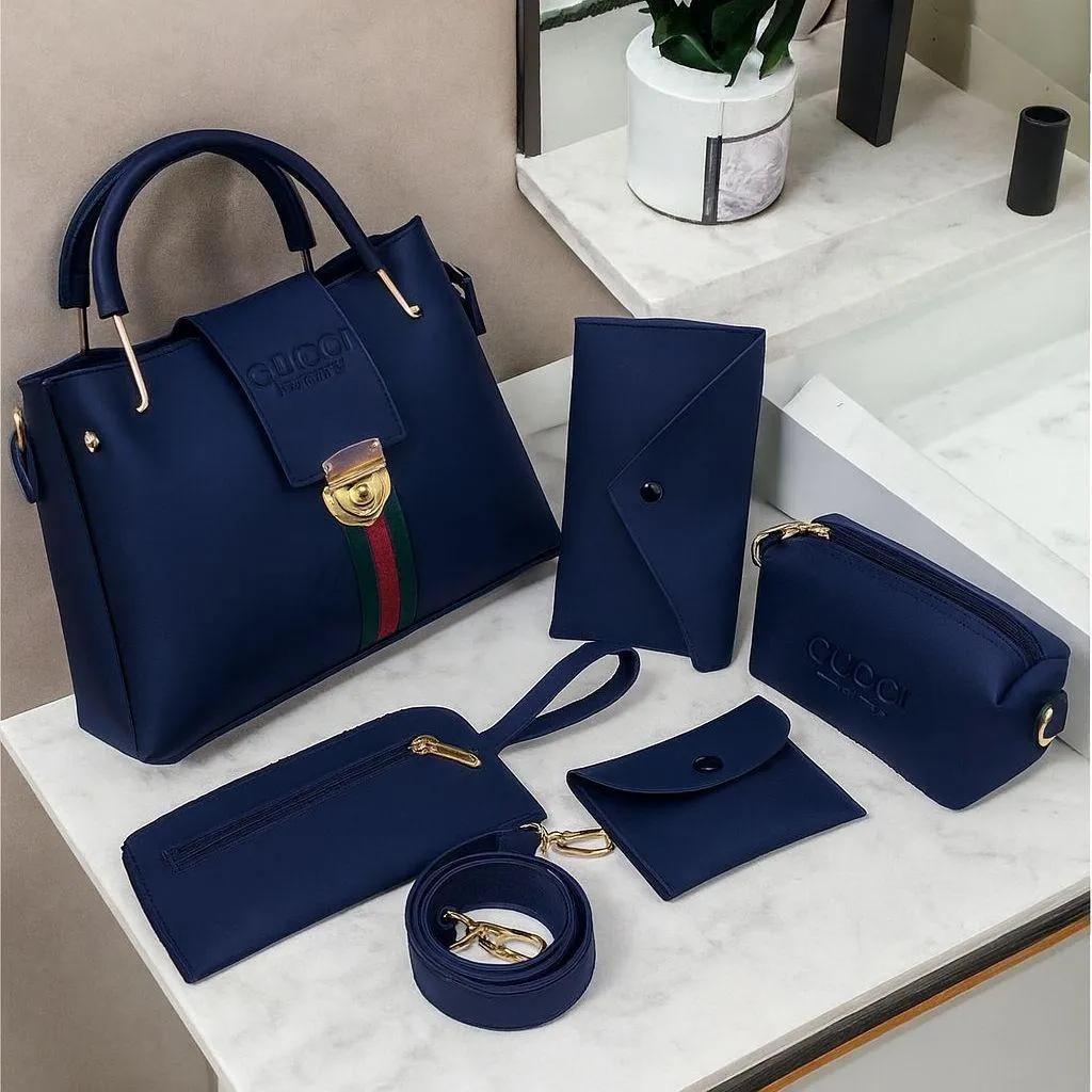 Maroon Handbag Set for Women | 5 Piece Luxury Bag Collection