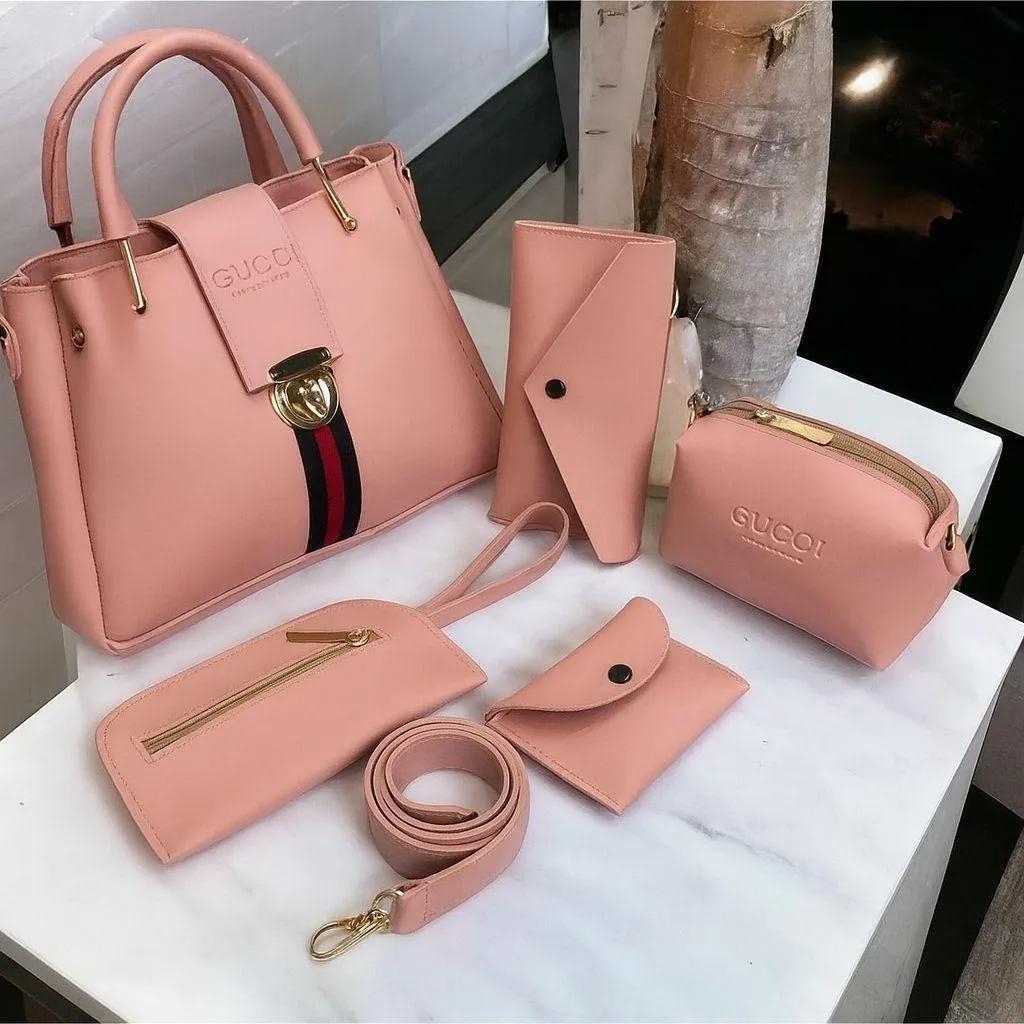 maroon handbag set for women
