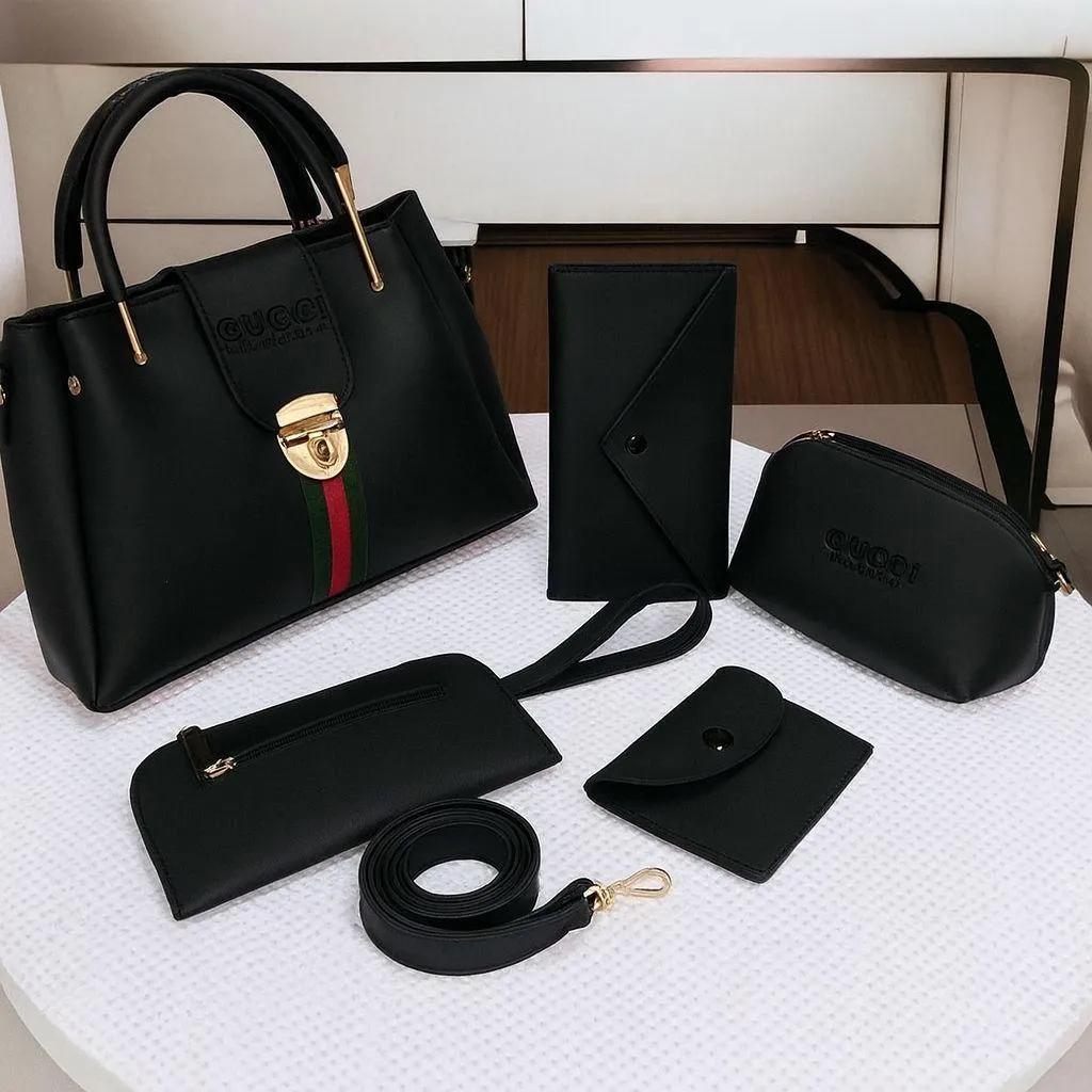 maroon handbag set for women