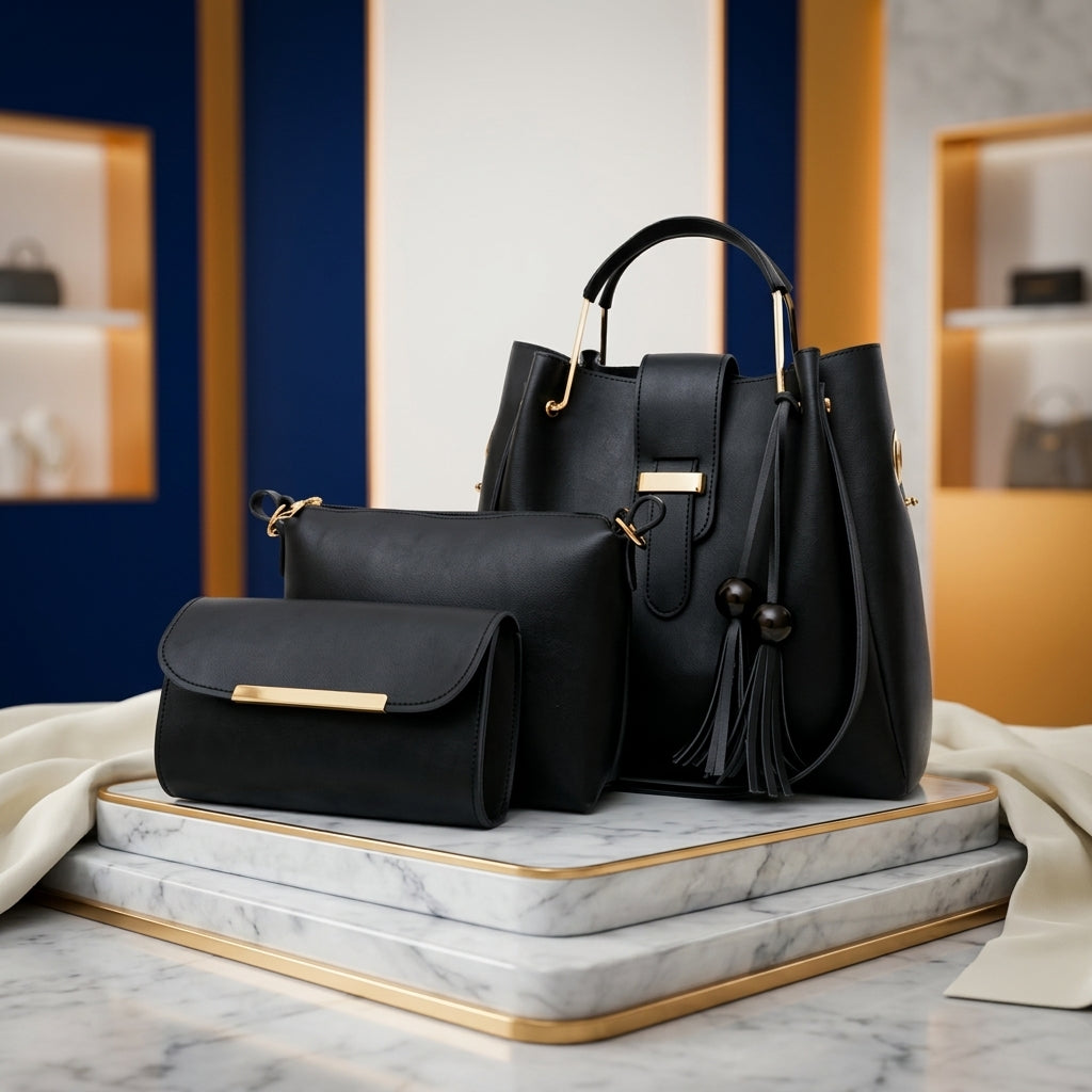 Elegant 3-Piece Women’s Handbag Set 